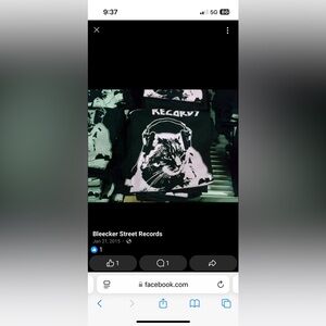 ISO Black XL Bleecker Street Records NYC Cat Shirt